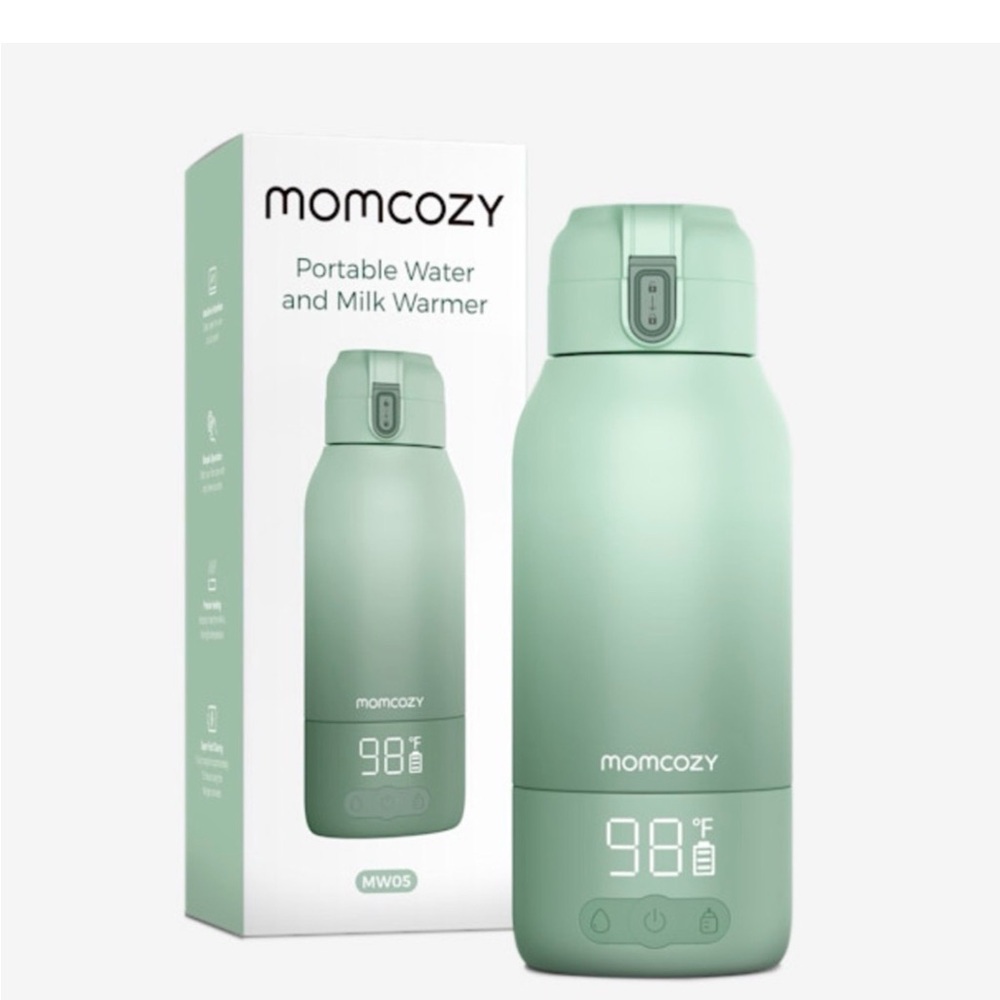 Green Momcozy Portable Water and Milk Warmer NEW in opened box